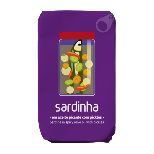 Sardinha in spicy olive oil with pickles